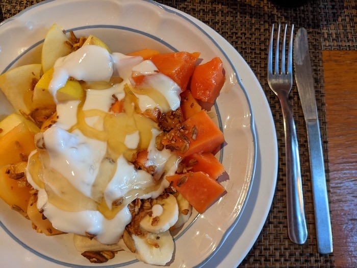 Fruit with granola